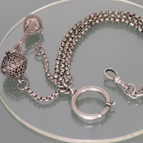 Catena orologio argento