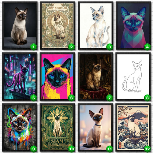 Poster gatto siamese - gatto,