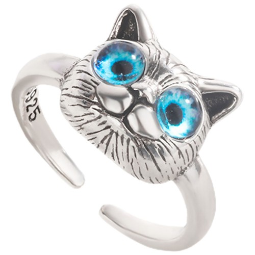 Bague ouverte bijoux - bijoux, chat