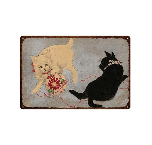 Piastra metallo gatto 30x20 - metallo,