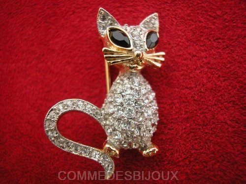 Spilla vintage sphinx gatto - spilla,