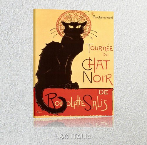 Chat noir quadro tela - chat,