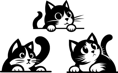 Adesivo gatto 14 cm - adesivo,