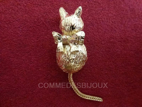 Spilla vintage gatto con - con, nodo