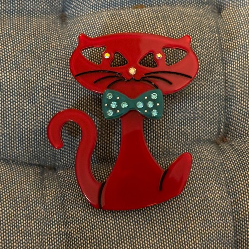 Spilla gatto rosso - spilla,